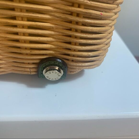 Henri Bendel Montauk Wicker Lunch Box - Picture 9 of 12